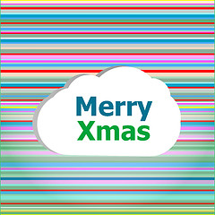 Image showing Seamless abstract pattern background with merry christmas words