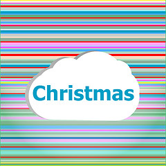 Image showing Seamless abstract pattern background with christmas words