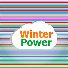 Image showing Seamless abstract pattern background with winter power words