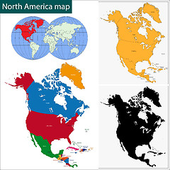 Image showing North America map