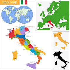 Image showing Italy map