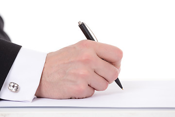 Image showing Businessman taking notes