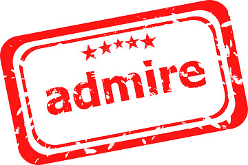 Image showing red rubber stamp with admire word