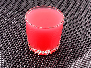 Image showing Sour cherry juice in a glass