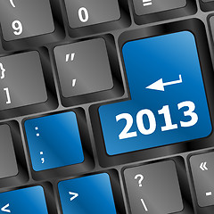 Image showing 2013 Key On Keyboard. New year