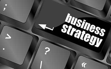 Image showing business strategy - business concepts on computer keyboard, business concept