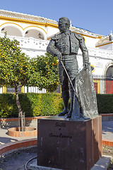 Image showing Matador Curro Romero statue in Seville