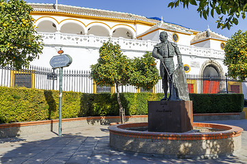 Image showing Matador Curro Romero statue in Seville