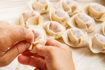 Image showing Homemade Chinese dumplings 