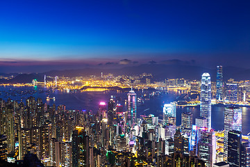 Image showing Hong Kong city at night