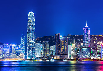 Image showing Hong Kong Harbour at sunset