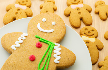 Image showing Gingerbread man cookie