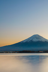 Image showing Mountain Fuji during sunset