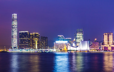 Image showing Kowloon at night 