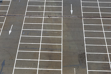 Image showing Empty outdoor car park 