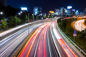 Image showing Seoul with highway at night