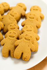 Image showing Gingerbread cookies on plate