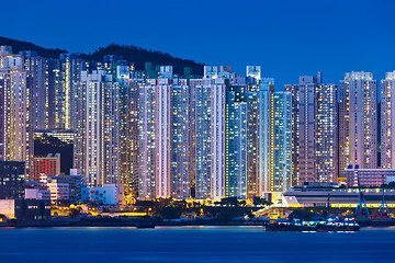 Image showing Hong Kong city at night