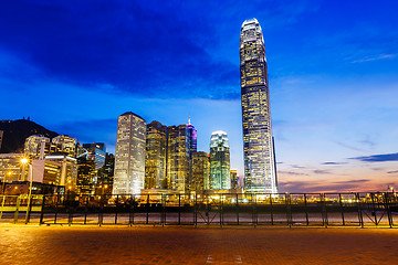 Image showing Hong Kong Skyline at night 