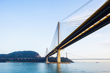 Image showing Suspension bridge in Hong Kong