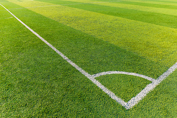 Image showing Soccer field grass