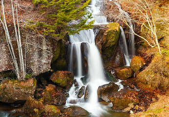 Image showing Waterfall in forest 