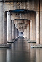 Image showing Under the highway and sea