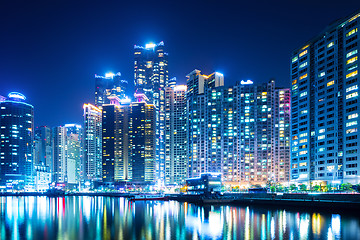 Image showing Busan city at night