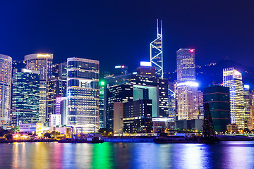 Image showing Hong Kong island at night