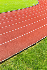 Image showing Sport running track 