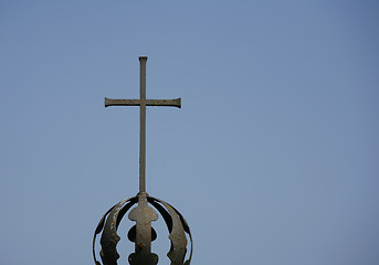 Image showing Cross and blue sky