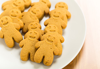 Image showing Gingerbread cookies on plate