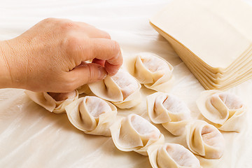 Image showing Making of Chinese dumpling 