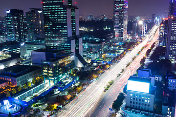 Image showing Gangnam district in Seoul at night