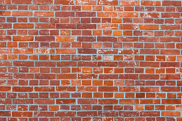 Image showing Brick wall in red color