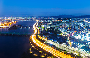 Image showing Seoul city night