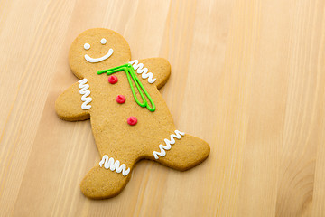 Image showing Gingerbread man cookie