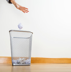 Image showing Throwing of paper ball