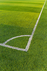 Image showing Football court grass