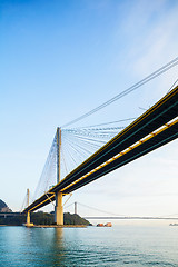 Image showing Suspension bridge in Hong Kong