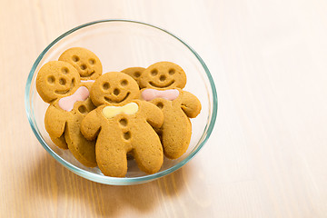 Image showing Gingerbread on transparent bowl