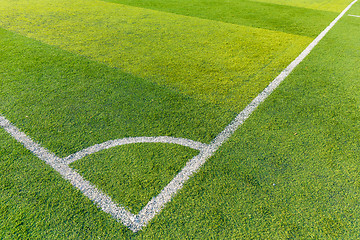 Image showing Football court grass 