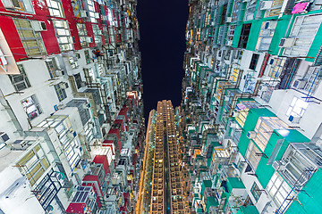 Image showing Overcrowded building in Hong Kong