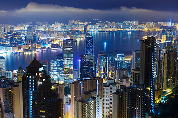 Image showing Hong Kong city by night 