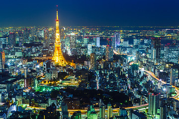 Image showing Tokyo city at night