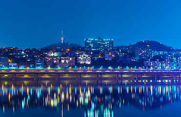 Image showing Seoul by night 