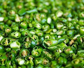 Image showing Green pepper spices