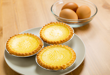 Image showing Egg tart and egg