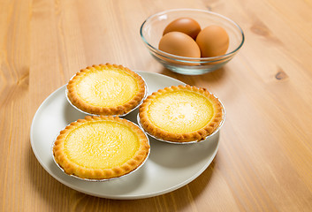 Image showing Egg tart and eggs