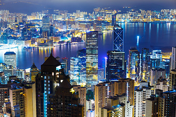 Image showing Hong Kong city by night